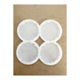 RESİNARTSHOP Epoksi Silikon Kalıp 4lü geode bardak altlığı / yüzüklük kalıbı (10,5 cm )