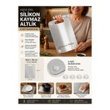 Resinoxstudio Kişiye Özel İsim/Logo Baskılı Paslanmaz Çelik kesme tahtası 26.5x36 cm + Silikon Kaymaz Ayaklı + Sunum Tahtası