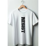 Resist-Diren Baskılı Beyaz Oversize Tshirt - M