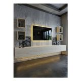 RESİTAL DUVARA MONTE LEDLİ 270 CM TV ÜNİTESİ DUVAR RAFLI - LL6023-8