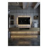 RESİTAL DUVARA MONTE LEDLİ 270 CM TV ÜNİTESİ DUVAR RAFLI - LL6027-2