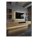 RESİTAL DUVARA MONTE LEDLİ 270 CM TV ÜNİTESİ DUVAR RAFLI - LL6027-6