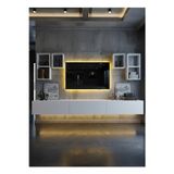 RESİTAL DUVARA MONTE LEDLİ 270 CM TV ÜNİTESİ DUVAR RAFLI - LL6029-1