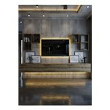 RESİTAL DUVARA MONTE LEDLİ 270 CM TV ÜNİTESİ DUVAR RAFLI - LL6029-2