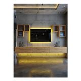 RESİTAL DUVARA MONTE LEDLİ 270 CM TV ÜNİTESİ DUVAR RAFLI - LL6029-6