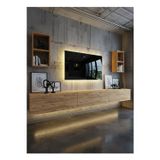 RESİTAL DUVARA MONTE LEDLİ 270 CM TV ÜNİTESİ DUVAR RAFLI - LL6030-6