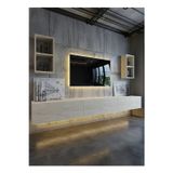 RESİTAL DUVARA MONTE LEDLİ 270 CM TV ÜNİTESİ DUVAR RAFLI - LL6030-8