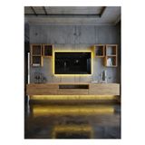 RESİTAL DUVARA MONTE LEDLİ 270 CM TV ÜNİTESİ DUVAR RAFLI - LL6031-6