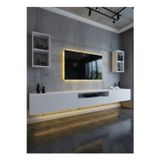RESİTAL DUVARA MONTE LEDLİ 270 CM TV ÜNİTESİ DUVAR RAFLI - LL6032-1