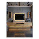 RESİTAL DUVARA MONTE LEDLİ 270 CM TV ÜNİTESİ DUVAR RAFLI - LL6032-6