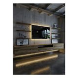 RESİTAL DUVARA MONTE LEDLİ 270 CM TV ÜNİTESİ DUVAR RAFLI - LL6033-2
