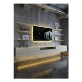 RESİTAL DUVARA MONTE LEDLİ 270 CM TV ÜNİTESİ DUVAR RAFLI - LL6033-8