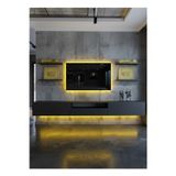 RESİTAL DUVARA MONTE LEDLİ 270 CM TV ÜNİTESİ DUVAR RAFLI - LL6034-4