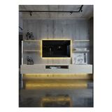 RESİTAL DUVARA MONTE LEDLİ 270 CM TV ÜNİTESİ DUVAR RAFLI - LL6034-8