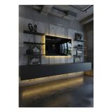 RESİTAL DUVARA MONTE LEDLİ 270 CM TV ÜNİTESİ DUVAR RAFLI - LL6035-4
