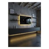 RESİTAL DUVARA MONTE LEDLİ 270 CM TV ÜNİTESİ DUVAR RAFLI - LL6036-4