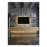RESİTAL DUVARA MONTE LEDLİ 270 CM TV ÜNİTESİ DUVAR RAFLI - LL6036-6