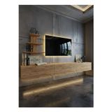 RESİTAL DUVARA MONTE LEDLİ 270 CM TV ÜNİTESİ DUVAR RAFLI - LL6038-6