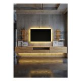 RESİTAL DUVARA MONTE LEDLİ 270 CM TV ÜNİTESİ DUVAR RAFLI - LL6039-6