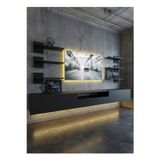 RESİTAL DUVARA MONTE LEDLİ 270 CM TV ÜNİTESİ DUVAR RAFLI - LL6041-4