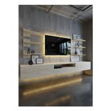RESİTAL DUVARA MONTE LEDLİ 270 CM TV ÜNİTESİ DUVAR RAFLI - LL6041-8