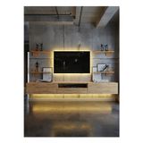 RESİTAL DUVARA MONTE LEDLİ 270 CM TV ÜNİTESİ DUVAR RAFLI - LL6042-6