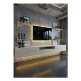 RESİTAL DUVARA MONTE LEDLİ 270 CM TV ÜNİTESİ DUVAR RAFLI - LL6042-8