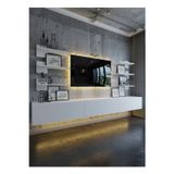 RESİTAL DUVARA MONTE LEDLİ 270 CM TV ÜNİTESİ DUVAR RAFLI - LL6043-1