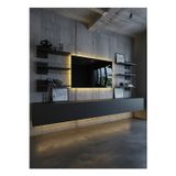 RESİTAL DUVARA MONTE LEDLİ 270 CM TV ÜNİTESİ DUVAR RAFLI - LL6043-4