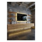 RESİTAL DUVARA MONTE LEDLİ 270 CM TV ÜNİTESİ DUVAR RAFLI - LL6043-6