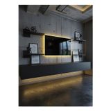 RESİTAL DUVARA MONTE LEDLİ 270 CM TV ÜNİTESİ DUVAR RAFLI - LL6044-4