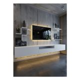 RESİTAL DUVARA MONTE LEDLİ 270 CM TV ÜNİTESİ DUVAR RAFLI - LL6046-1