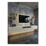 RESİTAL DUVARA MONTE LEDLİ 270 CM TV ÜNİTESİ DUVAR RAFLI - LL6047-8