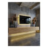 RESİTAL DUVARA MONTE LEDLİ 270 CM TV ÜNİTESİ DUVAR RAFLI - LL6048-6
