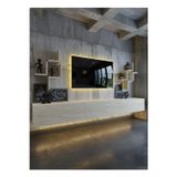 RESİTAL DUVARA MONTE LEDLİ 270 CM TV ÜNİTESİ DUVAR RAFLI - LL6048-8