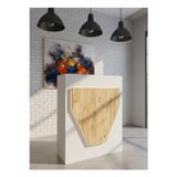 Resital Ledli Karşılama Bankosu G-90 cm Ofis Kasa Resepsiyon Masası BANKO-001-1-6