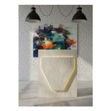 Resital Ledli Karşılama Bankosu G-90 cm Ofis Kasa Resepsiyon Masası BANKO-001-8-8