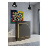 Resital Ledli Karşılama Bankosu G-90 cm Ofis Kasa Resepsiyon Masası BANKO-002-4-4