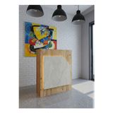 Resital Ledli Karşılama Bankosu G-90 cm Ofis Kasa Resepsiyon Masası BANKO-002-6-8
