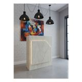 Resital Ledli Karşılama Bankosu G-90 cm Ofis Kasa Resepsiyon Masası BANKO-002-8-8
