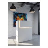 Resital Ledli Karşılama Bankosu G-90 cm Ofis Kasa Resepsiyon Masası BANKO-003-1-1