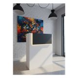 Resital Ledli Karşılama Bankosu G-90 cm Ofis Kasa Resepsiyon Masası BANKO-003-4-1