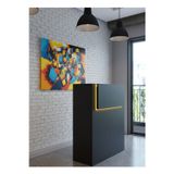 Resital Ledli Karşılama Bankosu G-90 cm Ofis Kasa Resepsiyon Masası BANKO-003-4-4