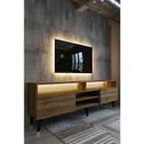 RESİTAL LEDLİ TV SEHPASI - LED IŞIKLI - CEVİZ - W9030-2