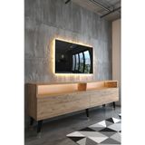 RESİTAL LEDLİ TV SEHPASI - LED IŞIKLI - GOLD ÇAM - GL9016-6