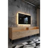 RESİTAL LEDLİ TV SEHPASI - LED IŞIKLI - GOLD ÇAM - GL9017-6