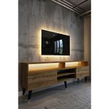 RESİTAL LEDLİ TV SEHPASI - LED IŞIKLI - GOLD CEVİZ - GL9030-2