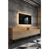 RESİTAL LEDLİ TV SEHPASI - LED IŞIKLI - SİLVER ÇAM - SL9017-6