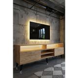 RESİTAL LEDLİ TV SEHPASI - LED IŞIKLI - SİLVER ÇAM - SL9030-6