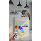 Resital RGB Ledli Karşılama Bankosu 45 CM DERİNLİK G-90 cm Ofis Kasa Resepsiyon Masası BANKO-001-1-1